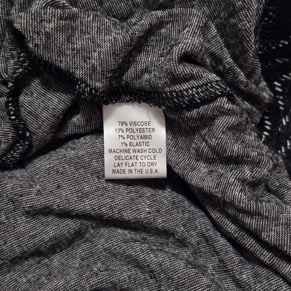 Nora Gardner Black Chevron Knit Twist Front Mini Dress Size 6 Made in USA - Picture 5 of 7